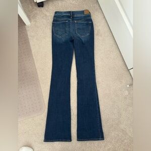 Mid rise blue bootcut jeans